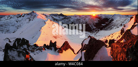 Winter Berg in Polen von Tatra - Kasprowy Wierch Stockfoto