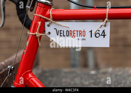 Veloretro vintage Cycling Event in Ulverston, Cumbria. Stockfoto