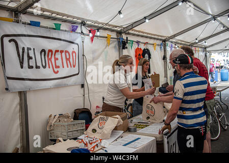 Veloretro vintage Cycling Event in Ulverston, Cumbria. Stockfoto