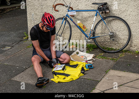 Veloretro vintage Cycling Event in Ulverston, Cumbria. Stockfoto