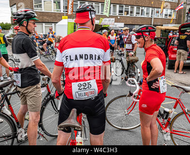 Veloretro vintage Cycling Event in Ulverston, Cumbria. Stockfoto