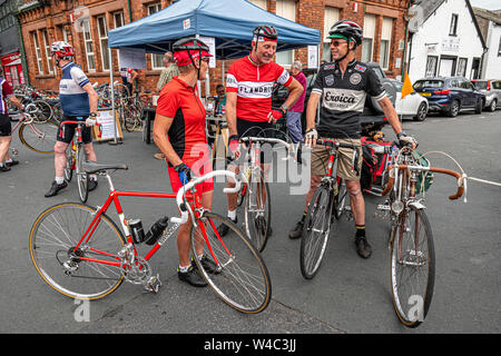 Veloretro vintage Cycling Event in Ulverston, Cumbria. Stockfoto