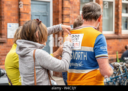 Veloretro vintage Cycling Event in Ulverston, Cumbria. Stockfoto