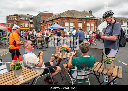 Veloretro vintage Cycling Event in Ulverston, Cumbria. Stockfoto