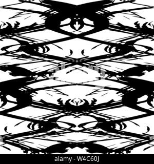 Monochrome pattern Vintage ethnische Verzierung auf einem schwarzen Hintergrund Vector Illustration Stock Vektor