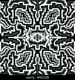 Kleine farbige Polygone auf schwarzem Hintergrund Stock Vektor