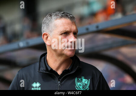 Port Vale's Manager John askey während der Vorsaison Freundschaftsspiel im Vale Park, Stoke-on-Trent. Stockfoto