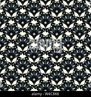 Kleine monochrome Tribal vintage nahtlose Muster Stock Vektor