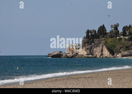 Strand fotografie Nerja Spanien Andalusien Costa del Sol Stockfoto