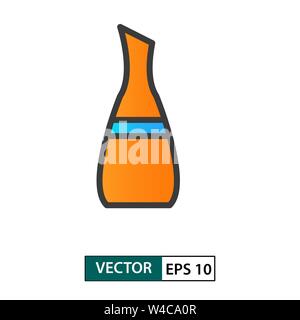 Vas Symbol Vektor. Farbe Stil. Auf weissem Hintergrund. Vector Illustration EPS 10. Stock Vektor