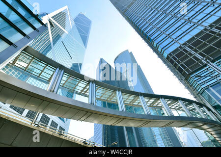 Moderne Bürogebäude im Zentrum von Hongkong. Stockfoto