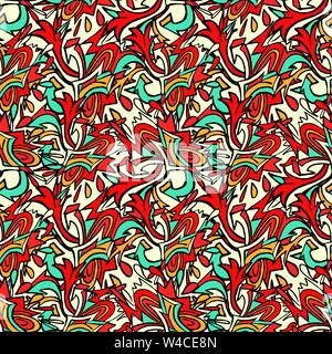 Grunge farbige Graffiti nahtlose Muster Vector Illustration Stock Vektor