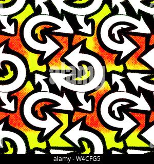 Hell graffiti Geometrische nahtlose Muster grunge Effekt Stock Vektor