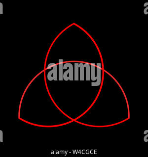 Triquetra, Trinity knot Abbildung. Das triquetra wird häufig in englischer und irischer Kunst gefunden, im illuminierten Handschriften und als Symbol der Dreifaltigkeit in Stockfoto