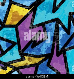 Weiße Linien auf einem blauen geometrischen Hintergrund Vector Illustration Stock Vektor