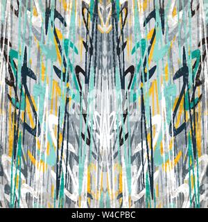 Bunte schöne abstrakte Wellen im Retro-stil auf grauem Hintergrund grunge Effekt Vector Illustration Stock Vektor