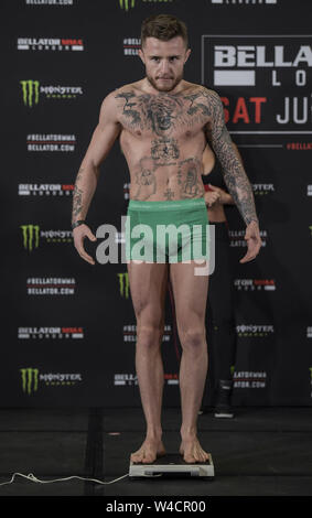 Bellator London zeremoniellen Wiegen Hauptkarte, Funktion und der Frauen kämpft Mit: James Gallagher Wo: London, Großbritannien Wann: 21 Jun 2019 Credit: Brightspark Fotos/WENN.com Stockfoto