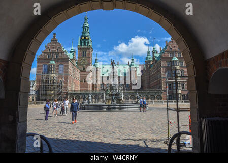 Horsholm, Dänemark - 28. Juni 2019: Das Schloss von Frederiksborg in Horsholm Dänemark Stockfoto