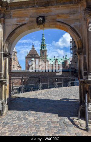 Horsholm, Dänemark - 28. Juni 2019: Das Schloss von Frederiksborg in Horsholm Dänemark Stockfoto