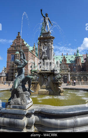 Horsholm, Dänemark - 28. Juni 2019: Das Schloss von Frederiksborg in Horsholm Dänemark Stockfoto