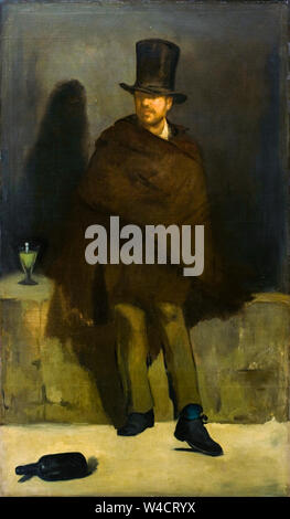 Edouard Manet, der Absinth Trinker, Portrait Malerei, 1859 Stockfoto