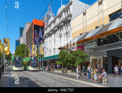 Bourke Street Mall im Central Business District (CBD), Melbourne, Victoria, Australien Stockfoto