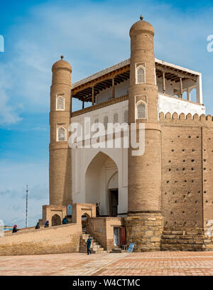 Haupteingang der Arche Festung, Buchara, Usbekistan Stockfoto