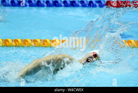 Gwangju, Südkorea. 22. Juli, 2019. Sun Yang von China konkurriert, während die Männer 200m Freistil Halbfinale bei der Gwangju 2019 FINA Weltmeisterschaft in Gwangju, Südkorea, 22. Juli 2019. Credit: Bai Xuefei/Xinhua/Alamy leben Nachrichten Stockfoto