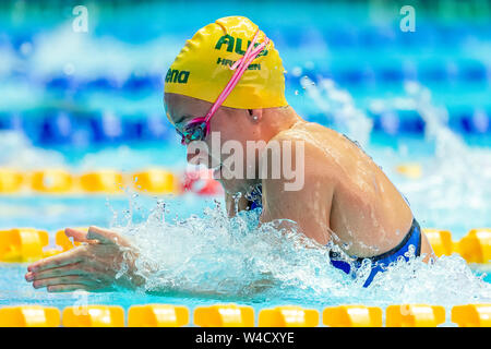 22 juli 2019 Gwangju, Südkorea 18. FINA World Aquatics Championships HANSEN Jessica AUS AUSTRALIEN Gwangju Südkorea 22/07/2019 Schwimmen Frauen 100m Breaststroke 18. FINA World Aquatics Championships Nambu University Aquatics Center Stockfoto