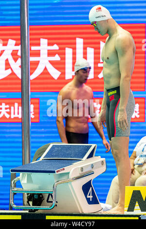 22 juli 2019 Gwangju, Südkorea 18. FINA Schwimmweltmeisterschaften SUN Yang CHN Gwangju Südkorea 22/07/2019 Schwimmen Männer 200 m Freistil 18. FINA Schwimmweltmeisterschaften Nambu Universität Wassersportzentrum Stockfoto