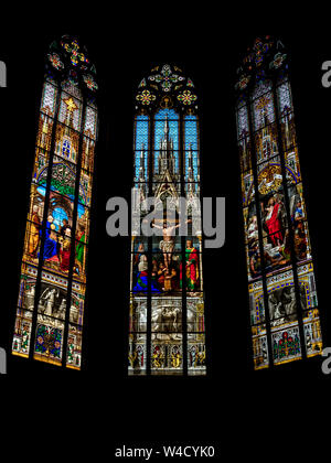 Elisabeth Kirche in Basel, Innenansicht, majestätischen Architektur, Schweizer Stockfoto