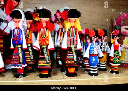 Mit typischen Souvenirs in SUNNY BEACH - Schwarzes Meer - Bulgarien Stockfoto