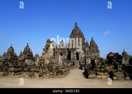 Sewu Tempel (tausend Tempel) ist die zweite größte buddhistische Tempelanlage Borobudur in Indonesien nach Stockfoto