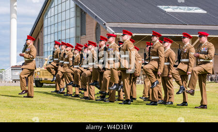 Historische Lothians und Grenze Yeomanry Regiment erhalten Freiheit von East Lothian, Dunbar, East Lothian, Schottland, Großbritannien Stockfoto