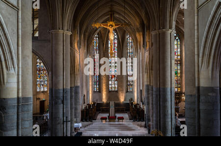 Innenraum von St. Christopher's Kathedrale, Roermond, der Provinz Limburg, Niederlande Stockfoto