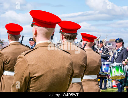 Historische Lothians und Grenze Yeomanry Regiment erhalten Freiheit von East Lothian, Dunbar, East Lothian, Schottland, Großbritannien Stockfoto