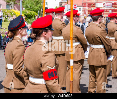 Historische Lothians und Grenze Yeomanry Regiment erhalten Freiheit von East Lothian, Dunbar, East Lothian, Schottland, Großbritannien Stockfoto