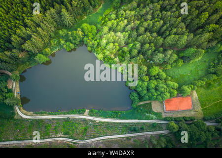 Trebonsko Region zeichnet sich durch eine außergewöhnliche Vielfalt an Lebensräumen. Die wertvollsten Biotope der Trebon region Stockfoto