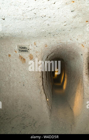 Unterirdische Stadt Kaymakli, Kappadokien, Central Anatolia Region, Türkei, Asien Stockfoto