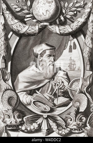 Amerigo Vespucci 1454 - 1512, aka Americus Vespucius. Italienische Explorer und Kartograph. Der Kontinent Amerika ist nach ihm benannt. Stockfoto