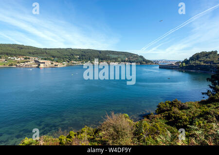 San Felipe und La Palma Schloss in Mugardos, Ria de Ferrol, Provinz A Coruña, Galicien, Spanien Stockfoto