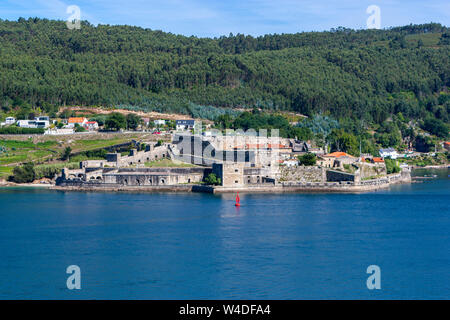 Die Burg San Felipe von Mugardos, Ria de Ferrol, Provinz A Coruña, Galicien, Spanien Stockfoto