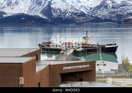 Convention and Civic Center, Valdez, Prince William Sound, Alaska, USA Stockfoto