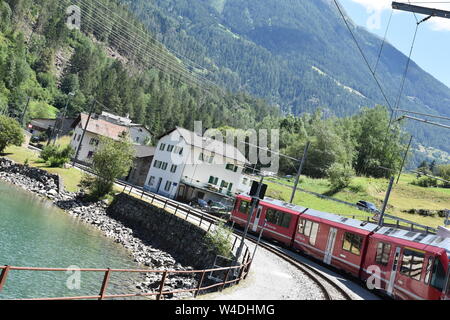 Zug, Stadt, Bernina Express, Schweiz Stockfoto