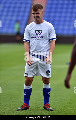 OLDHAM, ENGLAND 20. Juli Oldham ist Harry Robinson während der Vorsaison Freundschaftsspiel zwischen Oldham Athletic und Rochdale in Boundary Park, Oldham am Samstag, den 20. Juli 2019 (Credit: Eddie Garvey | MI Nachrichten) Stockfoto