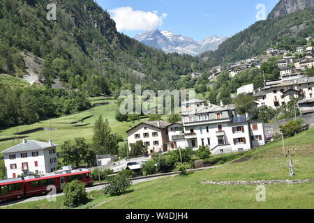 Zug, Stadt, Bernina Express, Schweiz Stockfoto