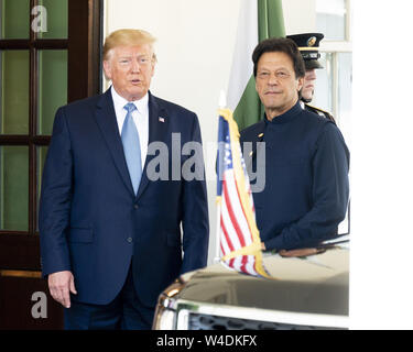 Washington, DC, USA. 22. Juli, 2019. Präsident DONALD TRUMP einladende Imran Khan, der Premierminister von Pakistan, dem Weißen Haus in Washington, DC am 22. Juli 2019. Quelle: Michael Brochstein/ZUMA Draht/Alamy leben Nachrichten Stockfoto