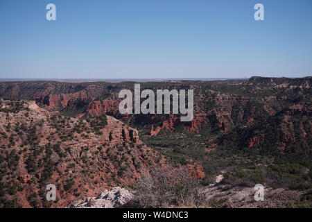 Wandern im Palo Duro Canyon Stockfoto