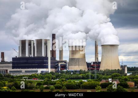 RWE-Braunkohlekraftwerke Kraftwerk Weisweiler, Eschweiler, Rheinland, Nordrhein-Westfalen, Deutschland Stockfoto