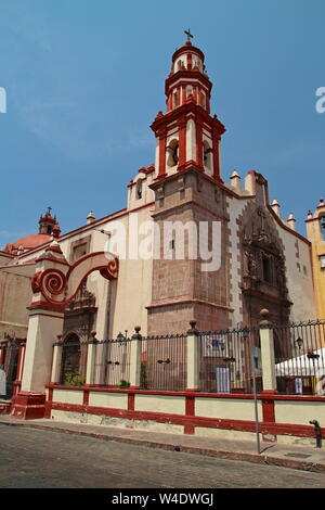 Pfarrei de Santiago, Queretaro, Qro, Mexiko. Stockfoto